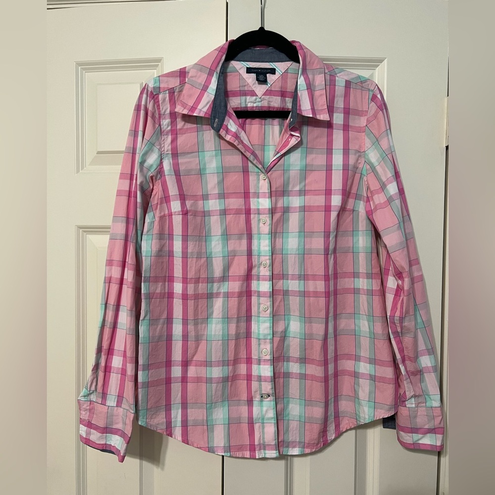 2 for $40 Tommy Hilfiger cotton shirt in pink
